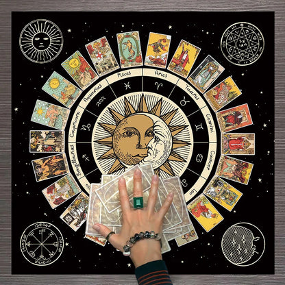 Toalha Mística Signos e Tarot
