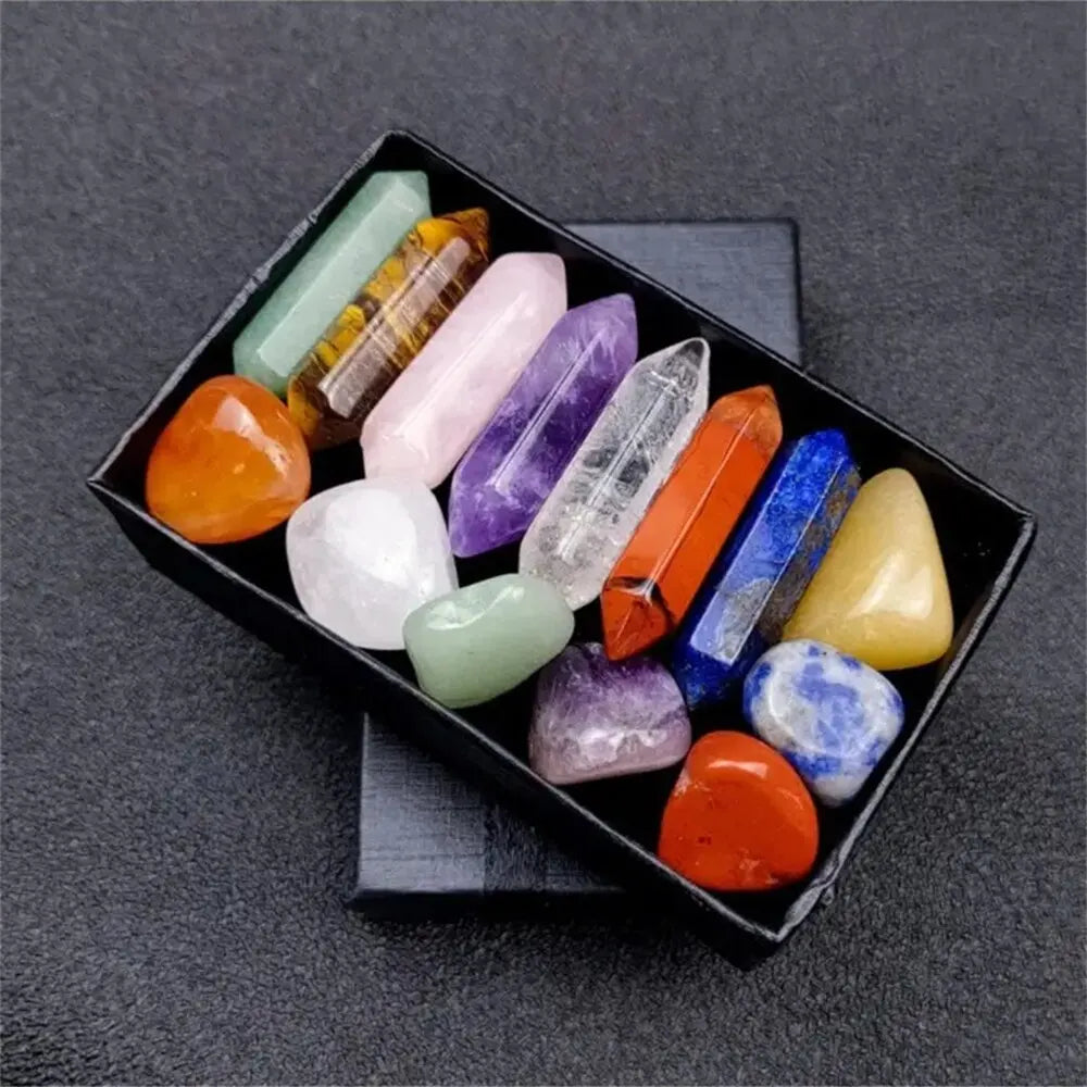 Kit de Cristais para Chakras – 14 Pedras Naturais