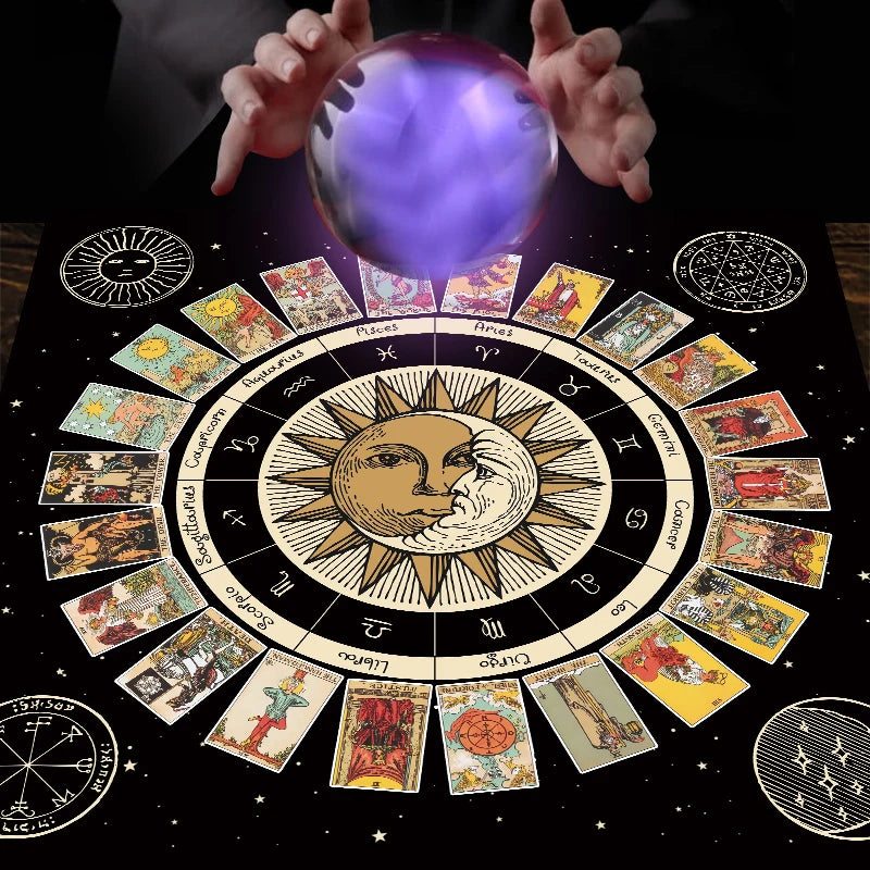 Toalha Mística Signos e Tarot