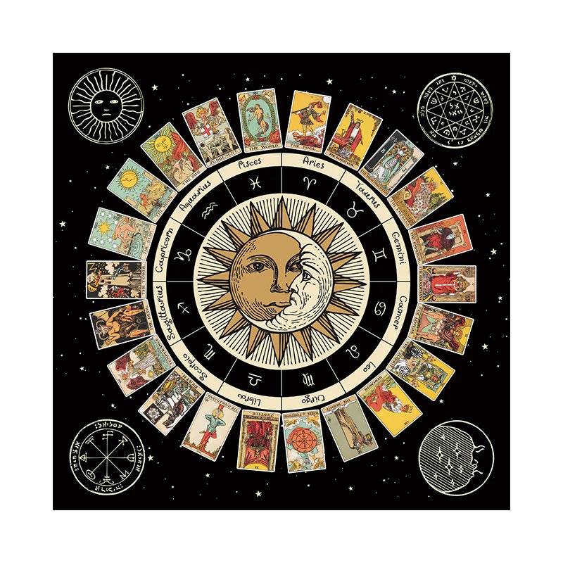 Toalha Mística Signos e Tarot
