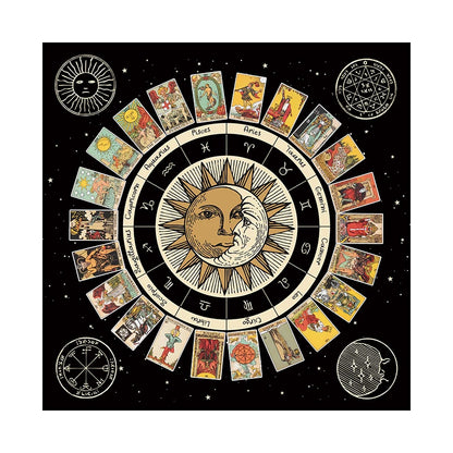 Toalha Mística Signos e Tarot