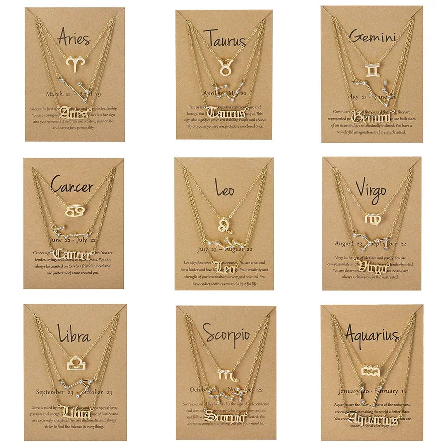 Conjunto 3 Colares dos Signos
