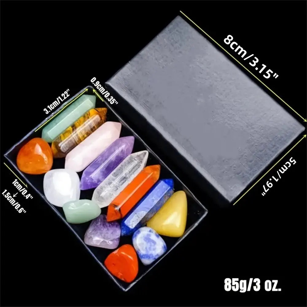 Kit de Cristais para Chakras – 14 Pedras Naturais