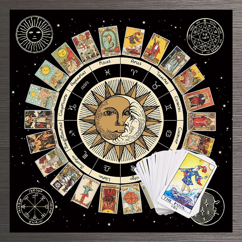 Toalha Mística Signos e Tarot