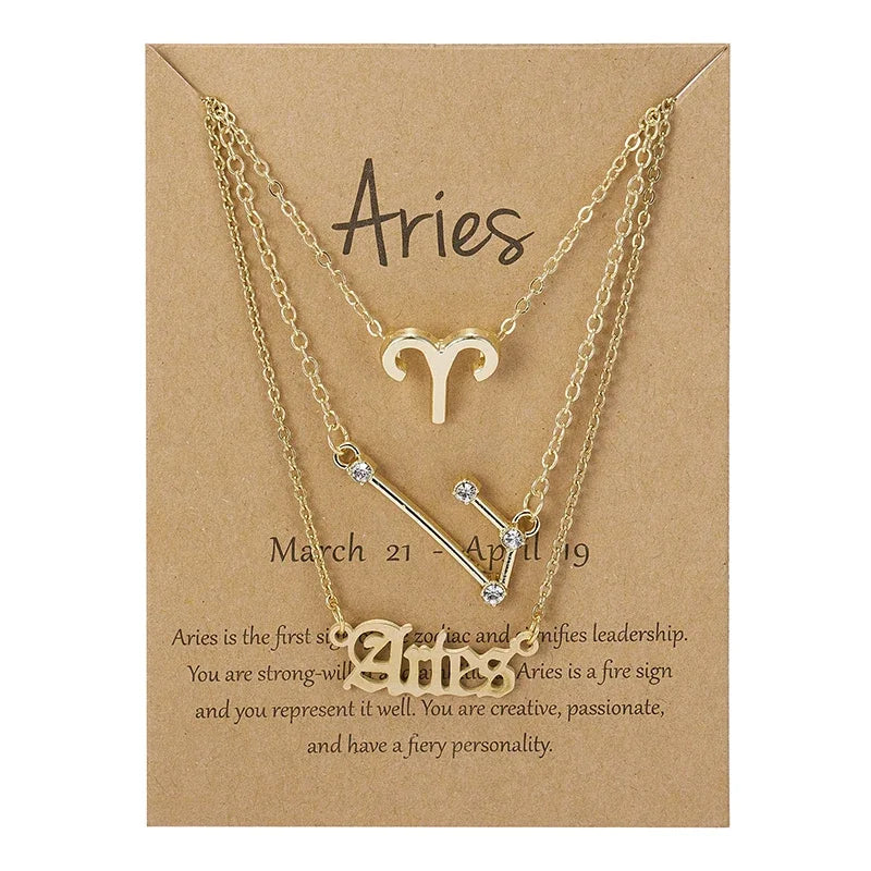 Conjunto 3 Colares dos Signos