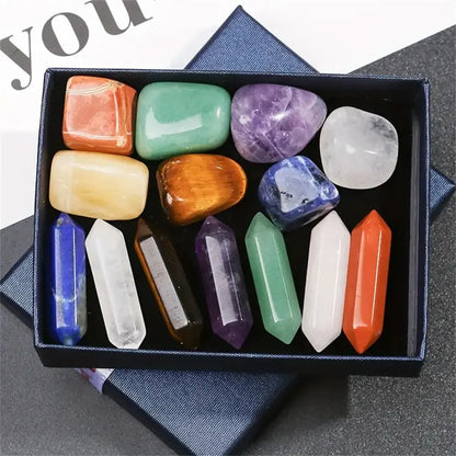 Kit de Cristais para Chakras – 14 Pedras Naturais