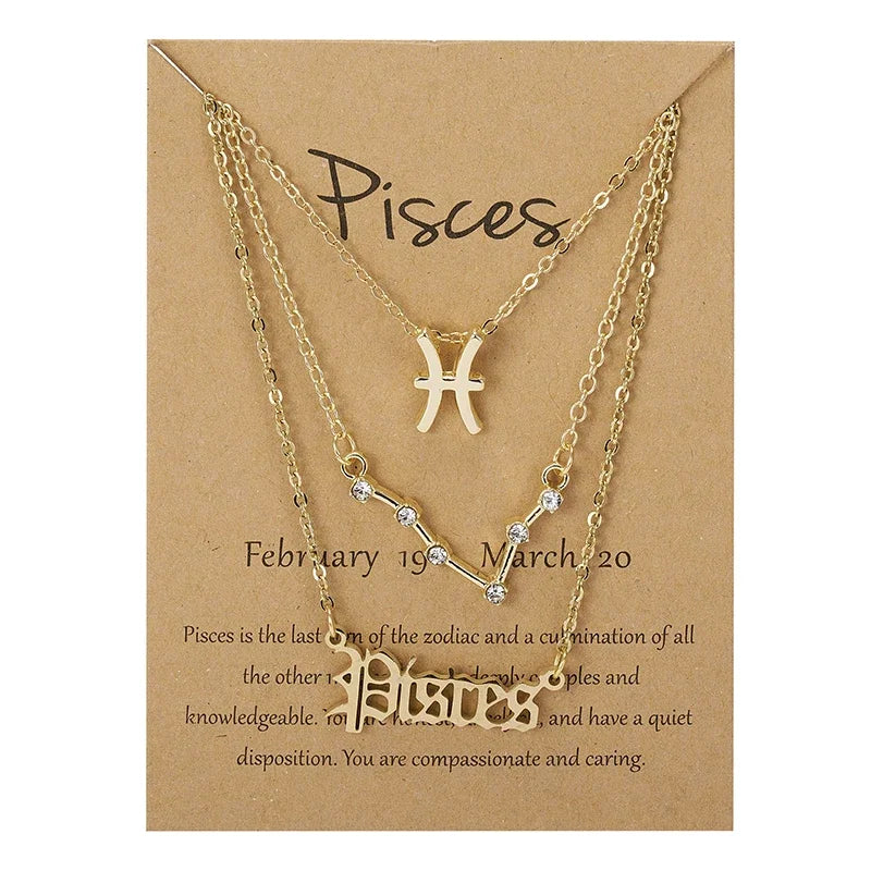 Conjunto 3 Colares dos Signos