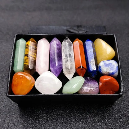 Kit de Cristais para Chakras – 14 Pedras Naturais