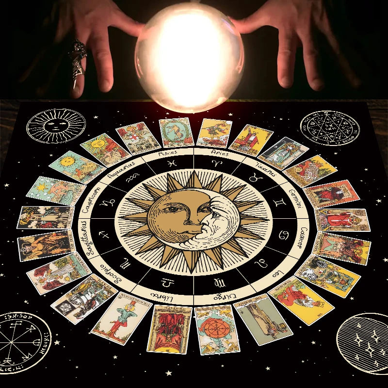 Toalha Mística Signos e Tarot